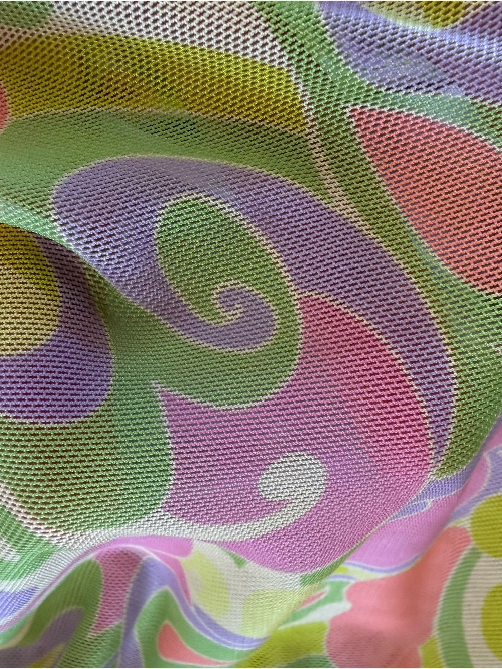 NWT Beach Riot Pastel Swirl Ruched Mini Dress/beach cover up meshed material - Picture 6 of 6